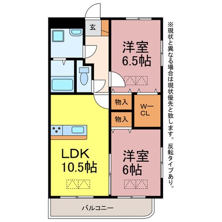 ルネスグランドールⅠの物件間取画像